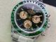Swiss Replica Rolex Rainbow Daytona Black Dial Green Diamond Bezel Watch 40MM (4)_th.jpg